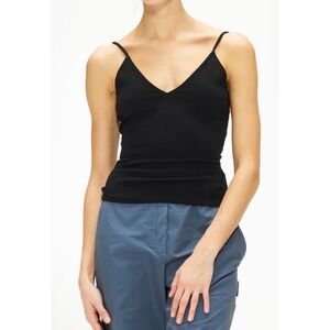 Leset Rio Black V Neck Tank Top, XS‎